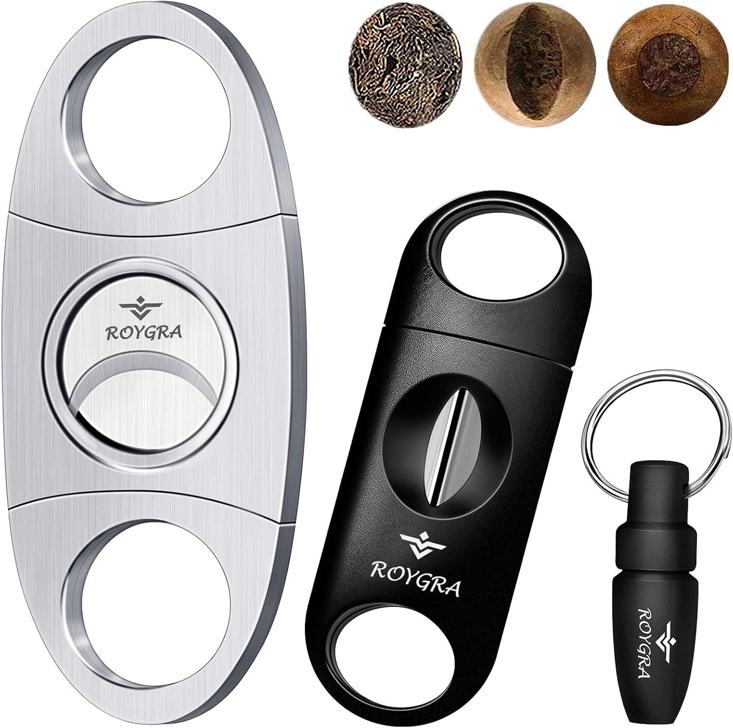 Juego 3 cortadores puros acero inox corte V ampliado