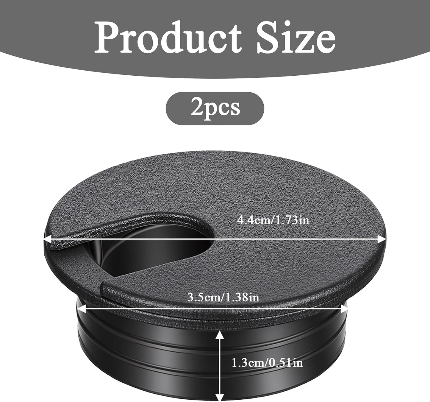 2 Pzas Cubiertas de Cable para Escritorio 35mm