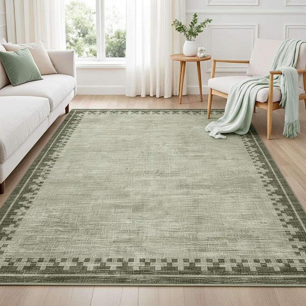 Alfombra geométrica 5x7ft antideslizante dormitorio