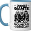 Taza Cerámica Derechos Animales Gorila Azul/Blanco