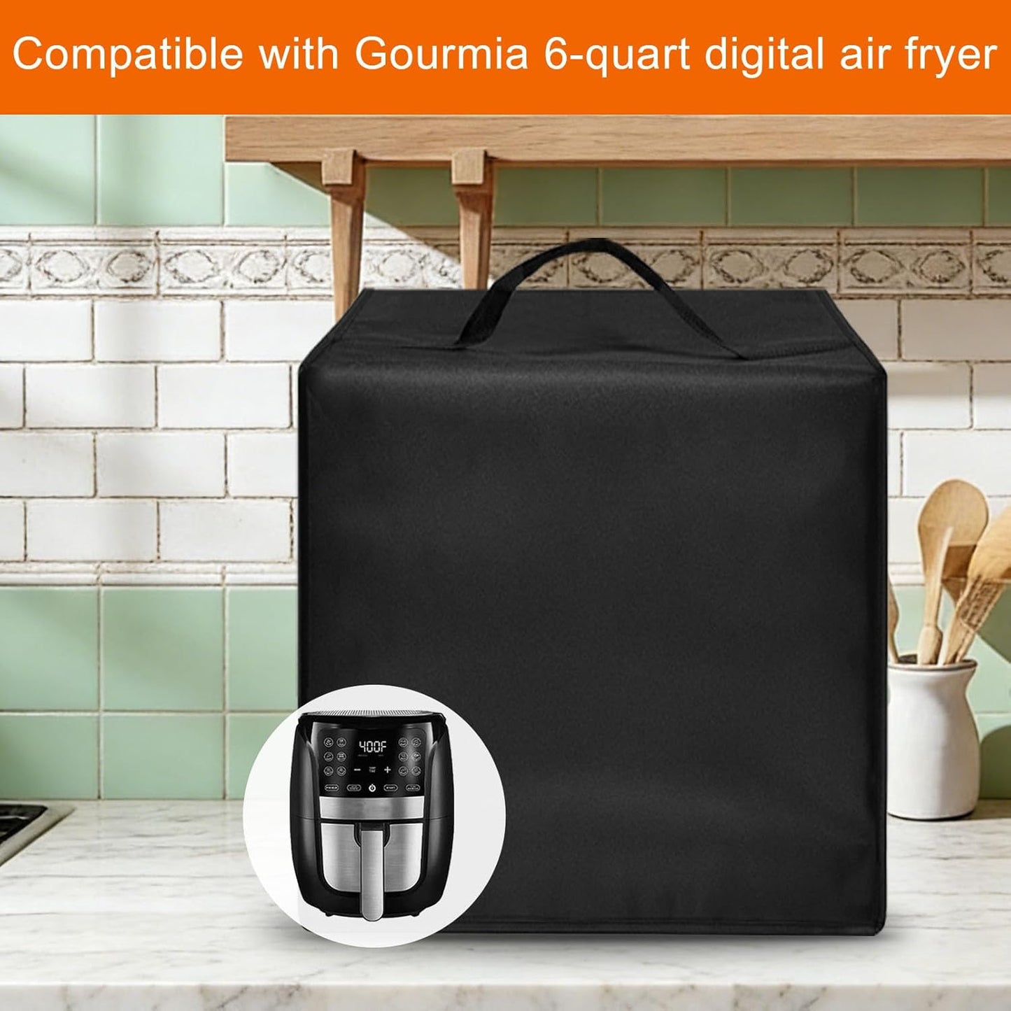 Cubierta antipolvo freidora aire Gourmia 6qt 600D