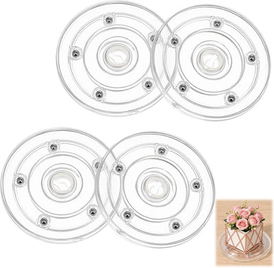 4 Pzas rodamientos plástico 4pulg acrílico giratorio cocina