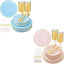 Set 350 Pzas Platos Plástico Escallopados Azul Rosa