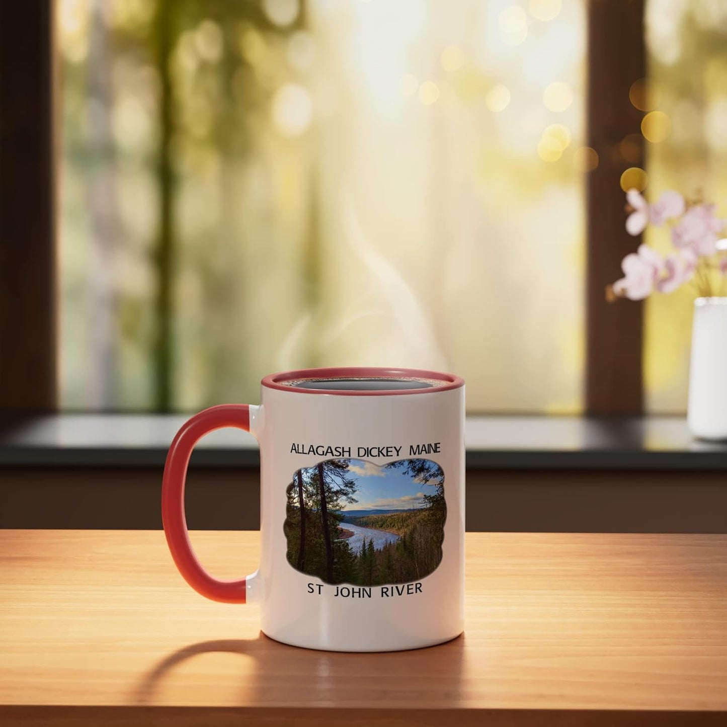 Taza Cerámica Dickey Rapids Roja/Blanca
