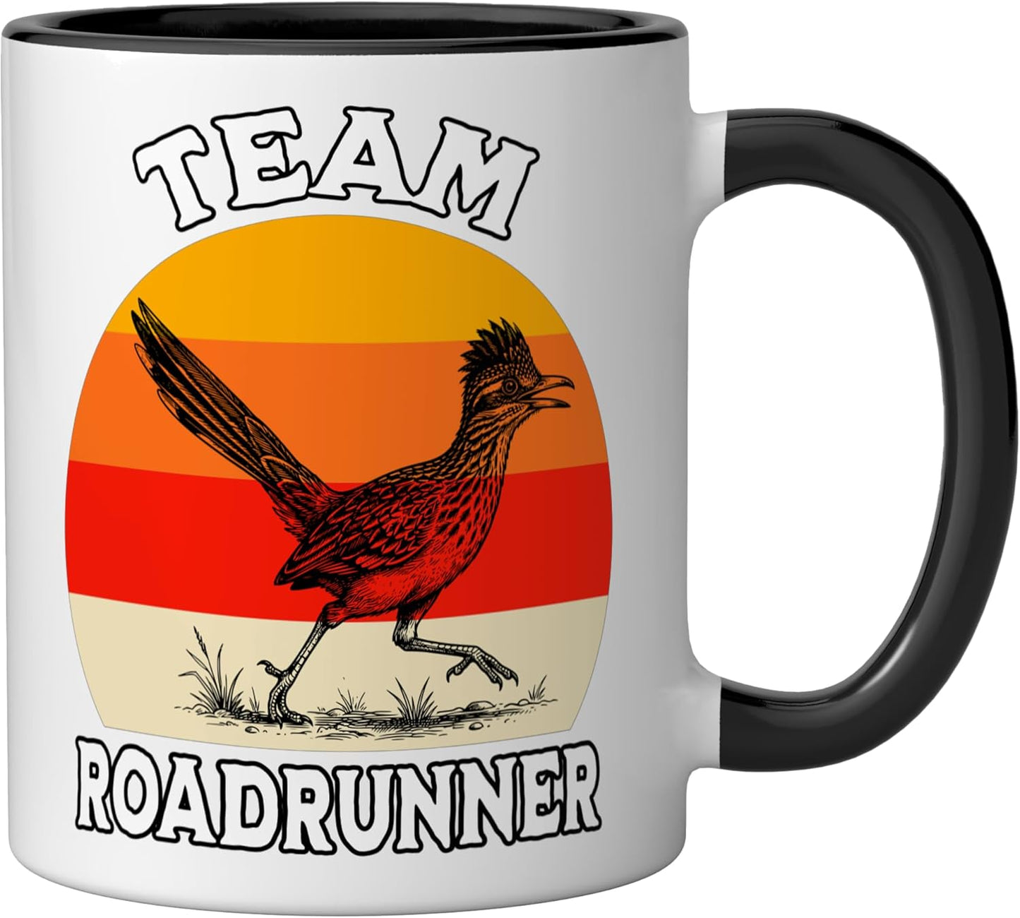 Taza cerámica Roadrunner Team negra/blanca