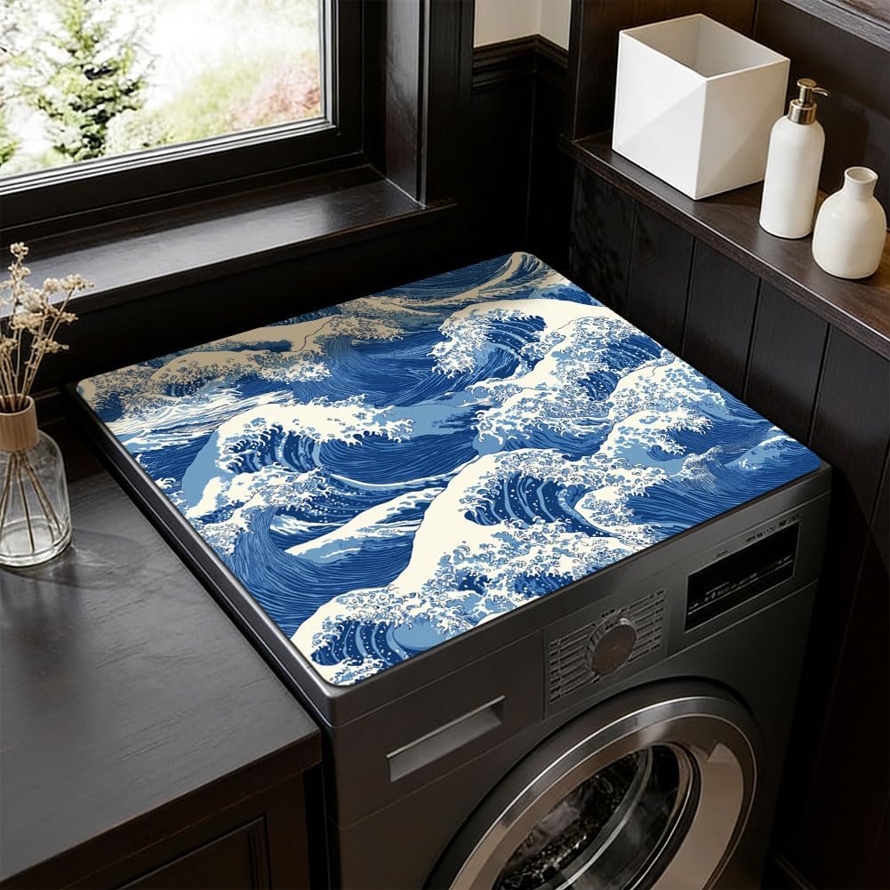 Manta lavadora multifuncional antihumedad azul ondas 23.6x19.7pulg