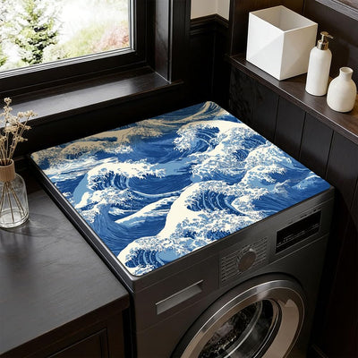 Manta lavadora multifuncional antihumedad azul ondas 23.6x19.7pulg