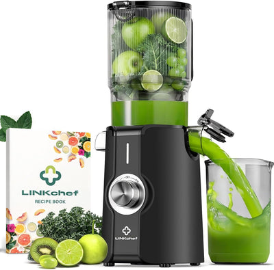 Exprimidor frutas y verduras 4.53pulg 200W sin BPA negro