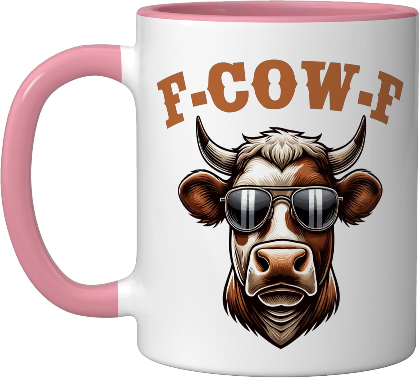 Taza cerámica fcowf rosa/blanca