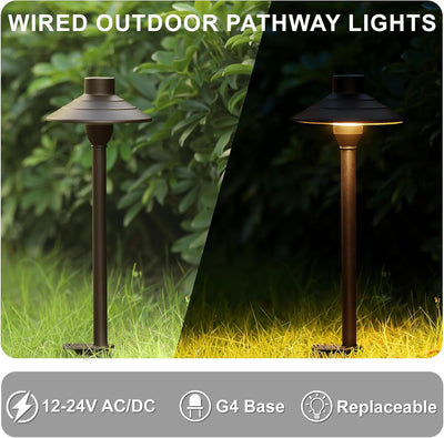 Luces camino exterior 12V LED G4 reemplazable bronce pack