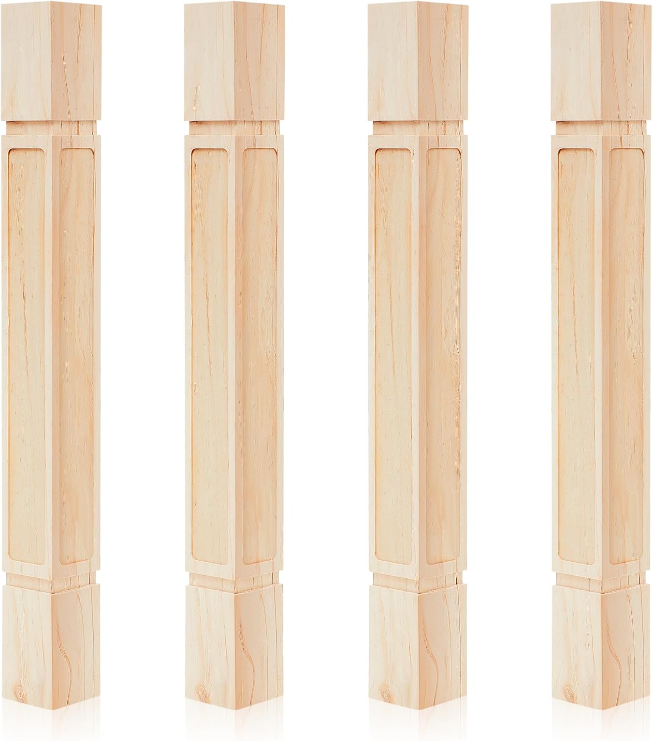 2 Patas Mesa de Pino 35.5x5pulg para Muebles de Madera