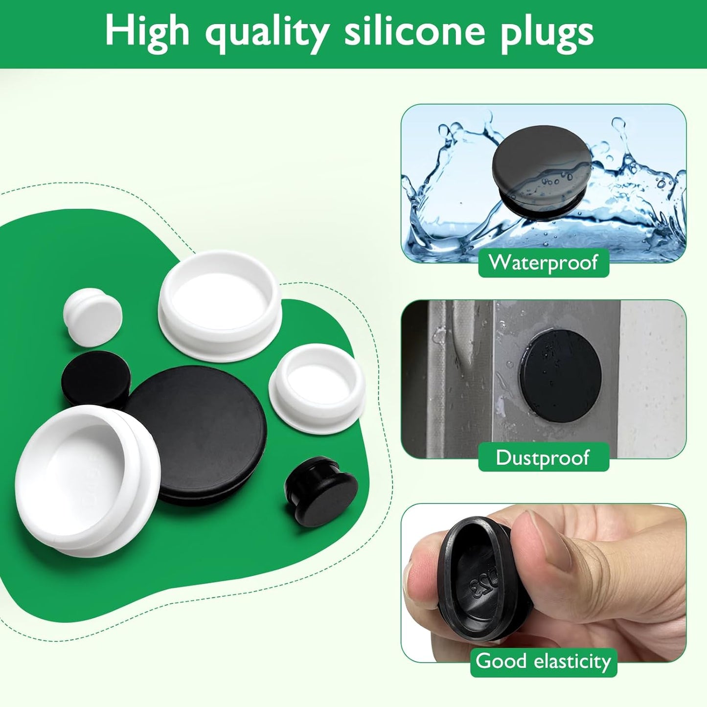 20 Tapones Silicona 9/16pulg Bloqueo Presion Botella Cocina