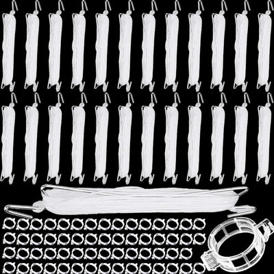 Set 25 Ganchos J para Tomate con 60 Clips y Cordel 33pies