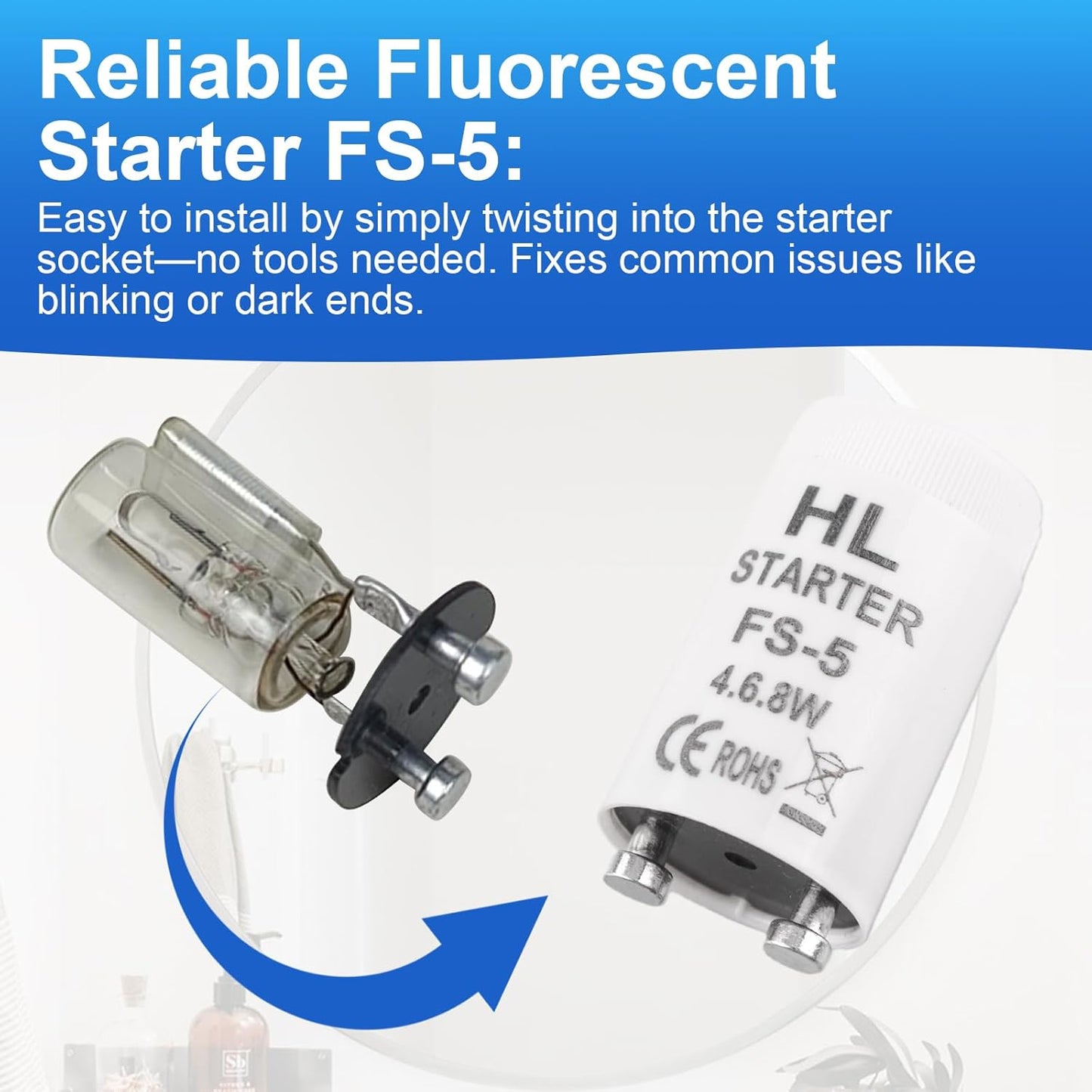 Arrancador fluorescente FS-5 4-40W interior exterior