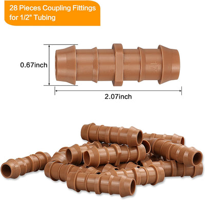 Accesorios riego goteo 28 conectores acoplador 1/2 pulg