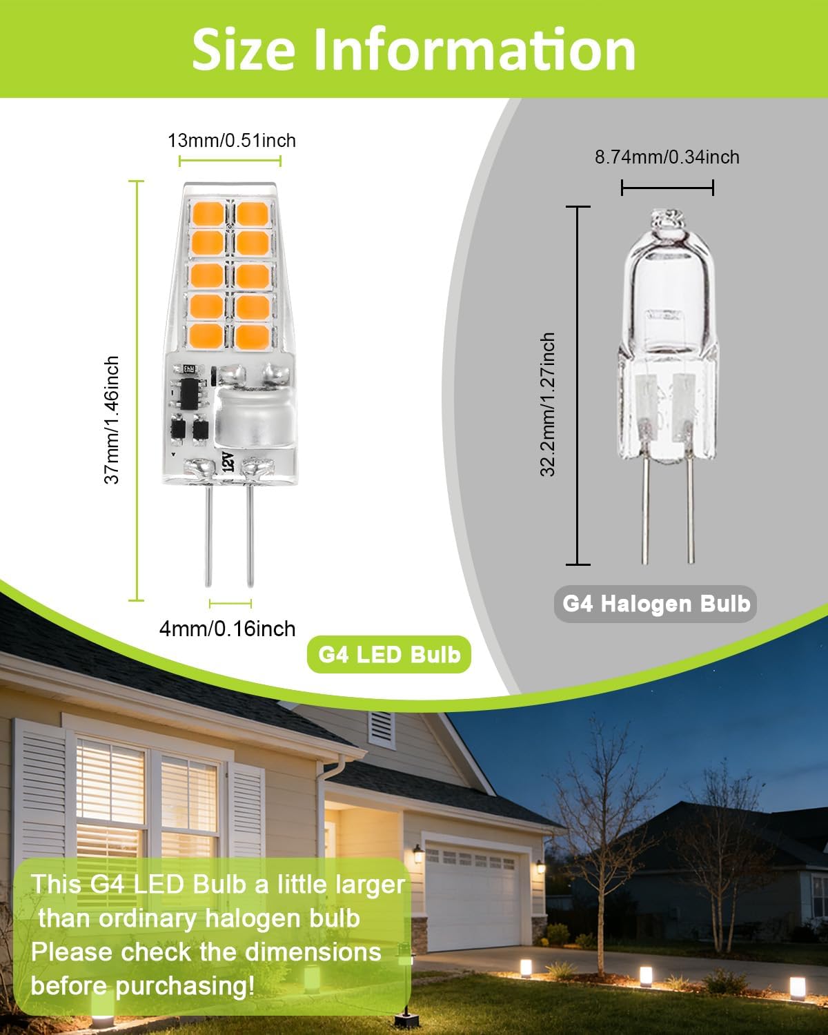 Pack 10 Bombillas LED G4 2.5W 2700K Blanco Cálido 12V