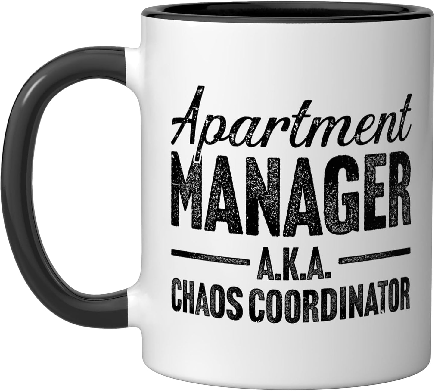 Taza Cerámica para Administrador de Propiedades Negro/Blanco