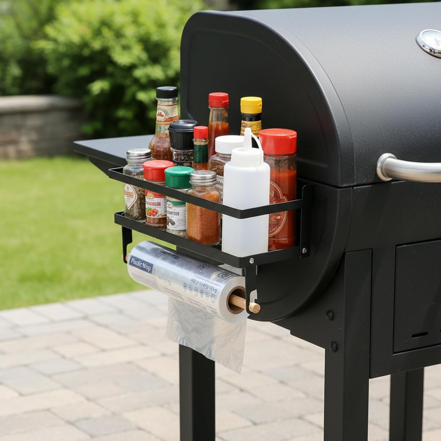 Contenedor magnético plegable para parrilla pellets con organizador