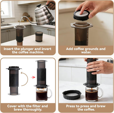 Pack 2 Filtros Café Acero Inox Comp AeroPress