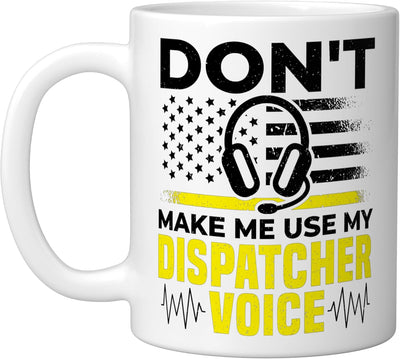 Taza cerámica para semana de voz de operador 911 blanco
