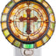 Luz nocturna mosaico cruz vidrio enchufable