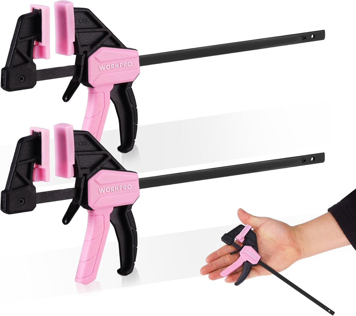 Abrazaderas mini barra 6pulg carpintería pack 2 con una sola mano