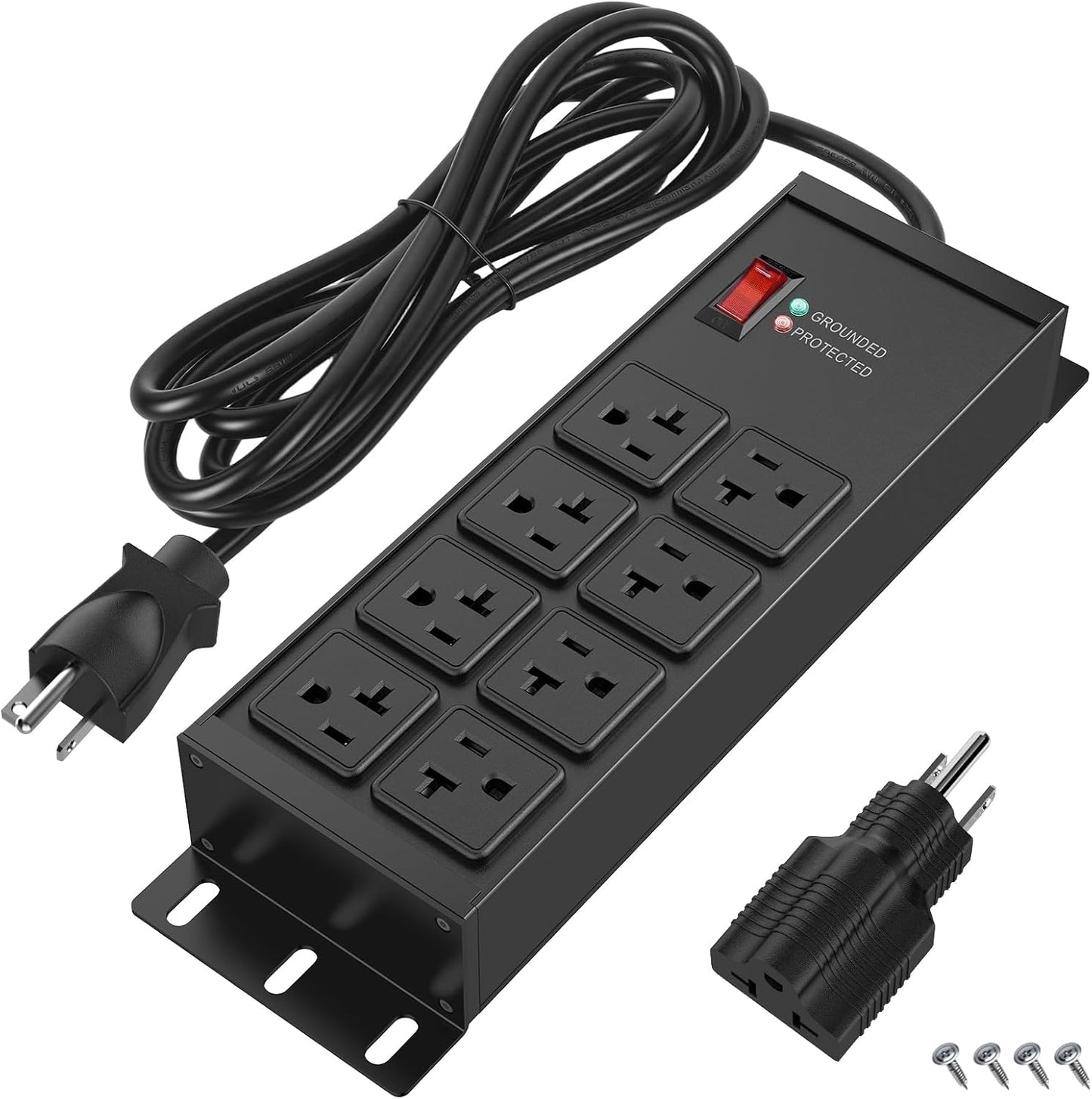 Tira alimentación 2500W 8 salidas 6ft adaptador