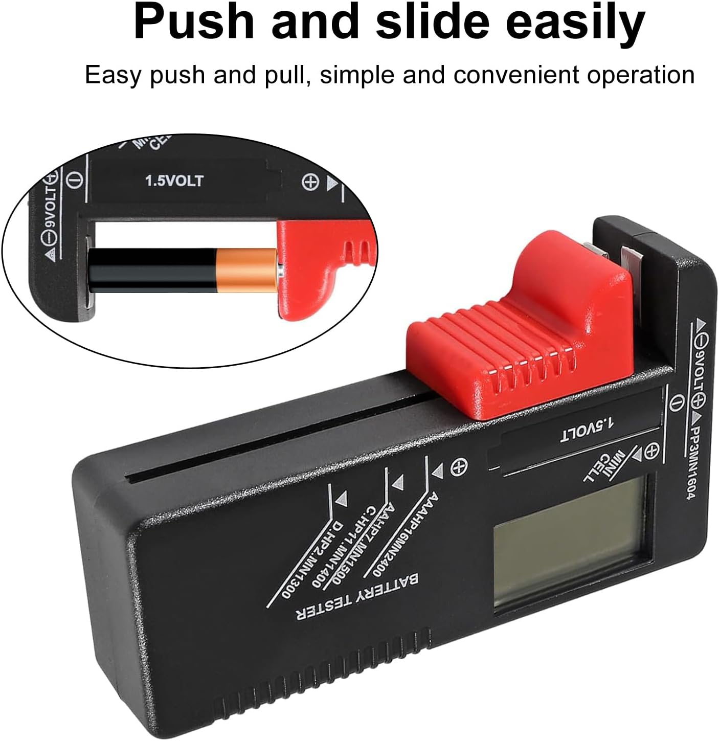 Tester baterías universal con pantalla LCD AAA AA C D 9V