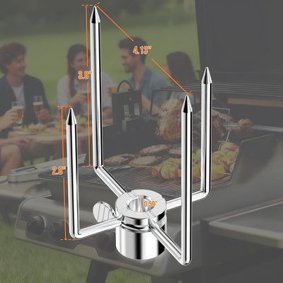 Tenedores asador acero inox comp 1/2 y 3/8 pulg