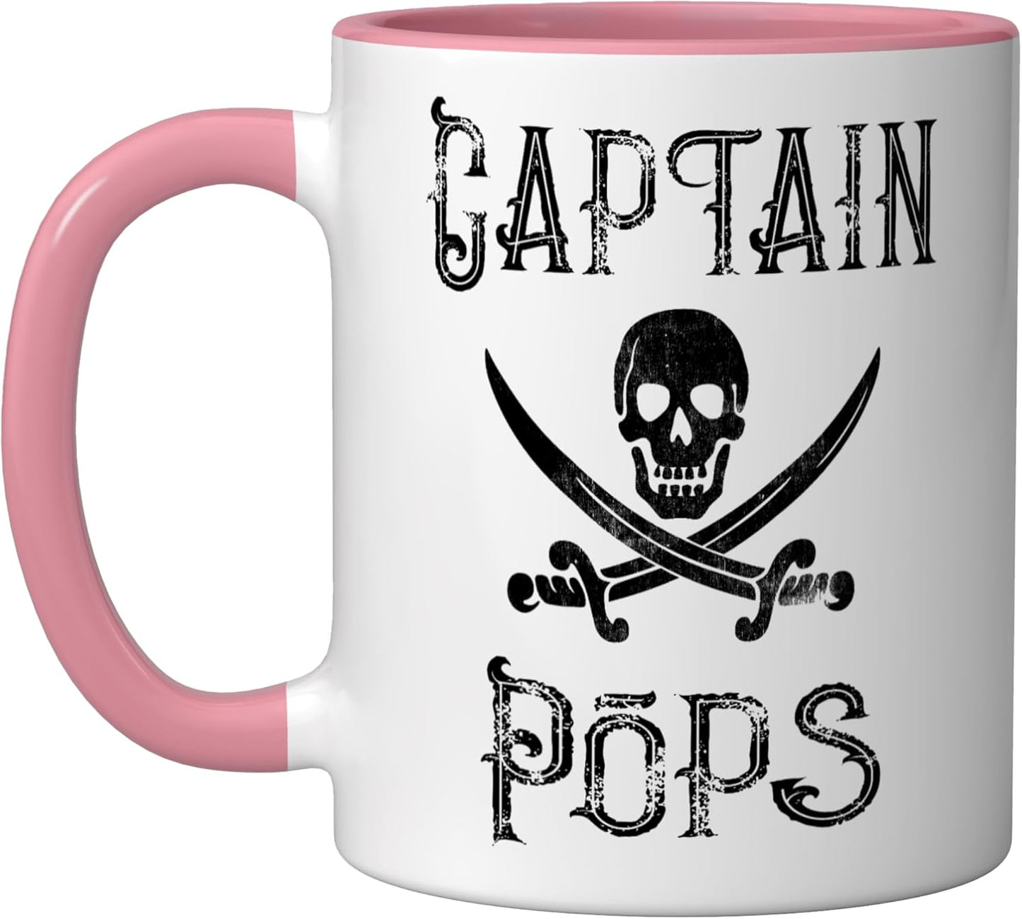 Taza Cerámica Capitán Pops Calavera Espadas Cruzadas