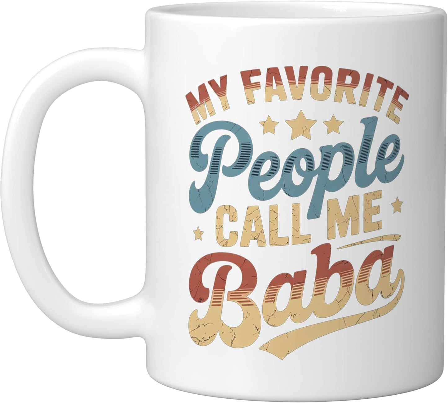 Taza Cerámica Vintage Baba Persa Blanca