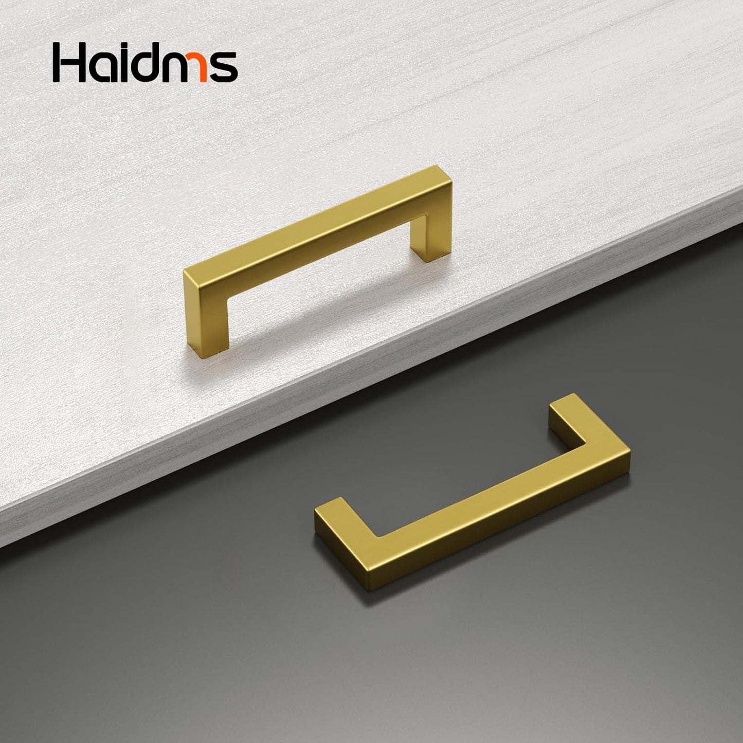 10 Manijas Gabinete Dorado 3pulg Acero Inox Cepillado
