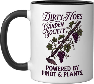 Taza Cerámica Jardinería Pinot Plants Negro/Blanco