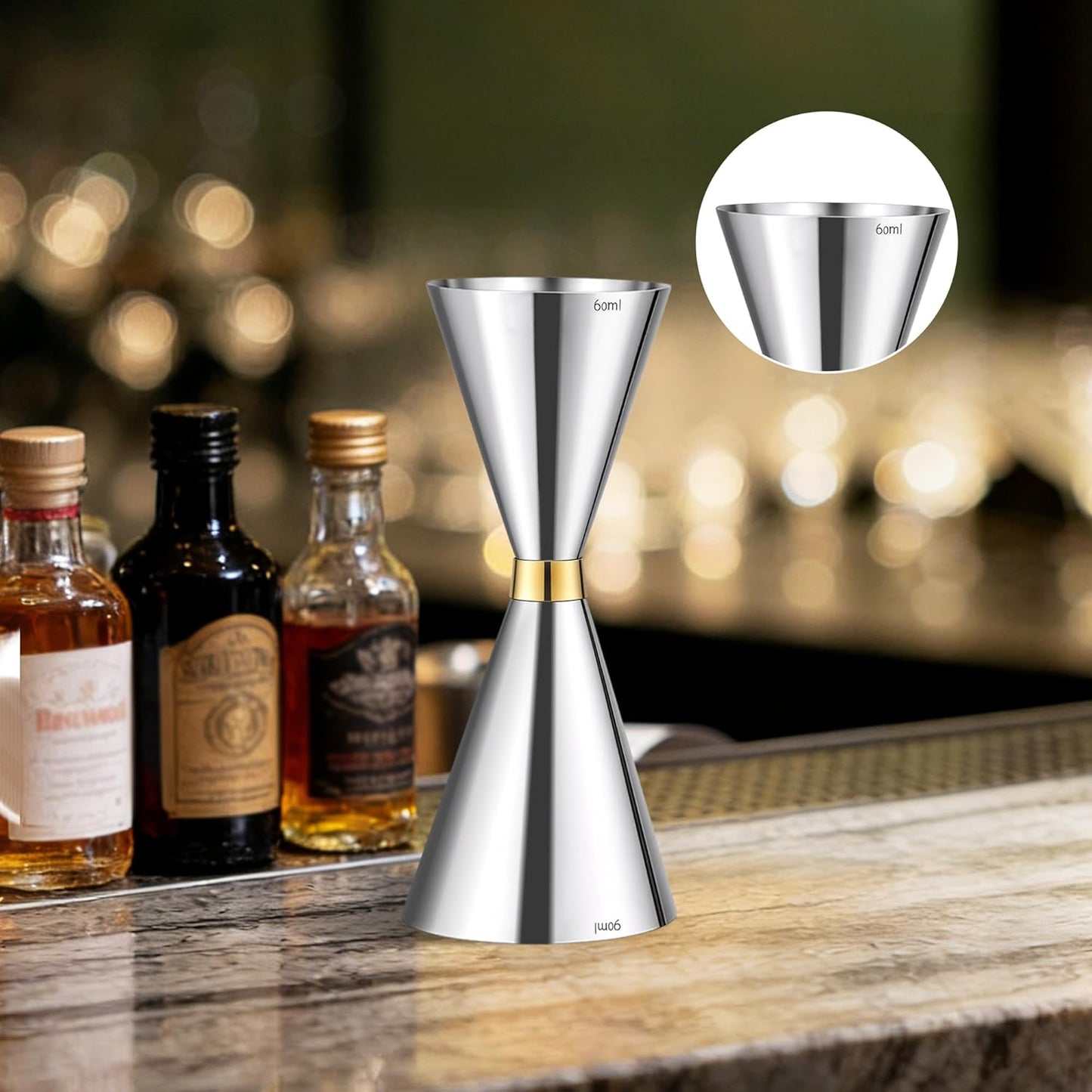 Jigger Acero Inox 60/90ml para Bar