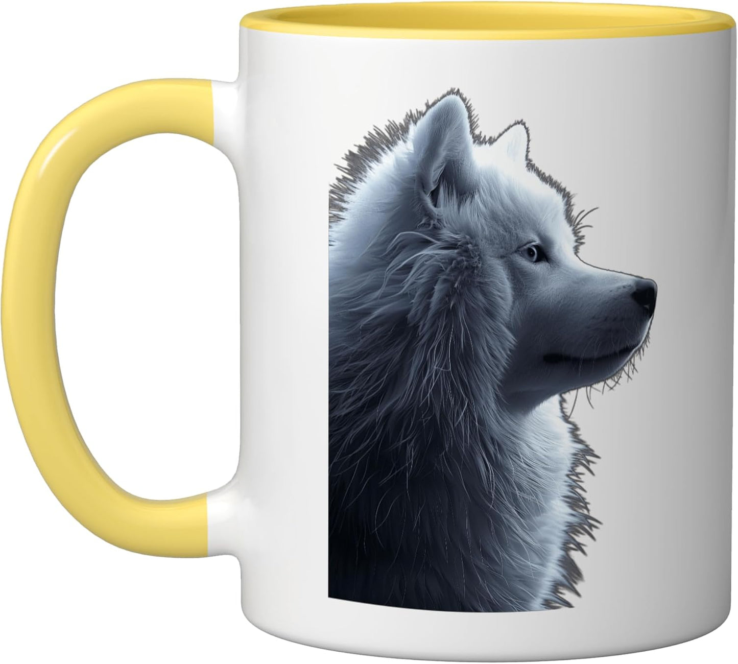 Taza Cerámica Amarillo/Blanco