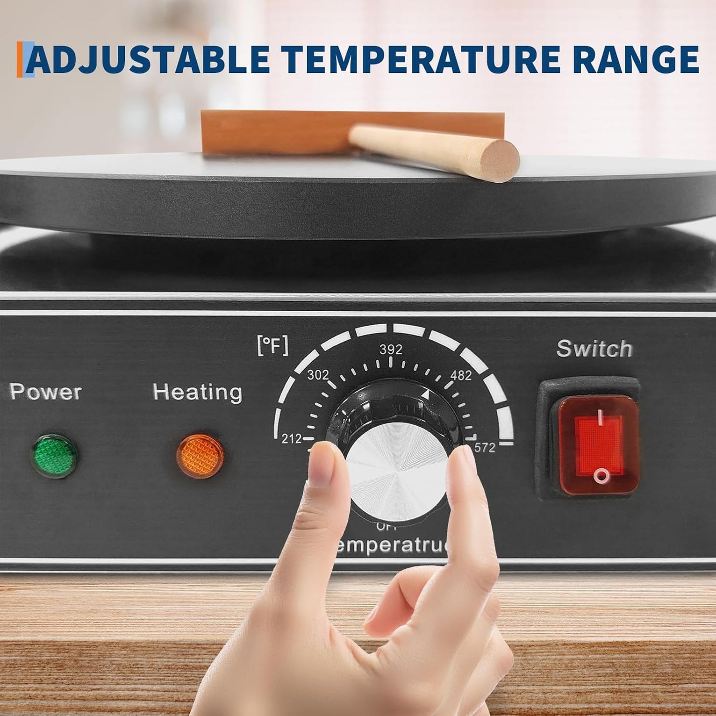 Máquina crepé eléctrica 3400w 110v doble placa antiadherente