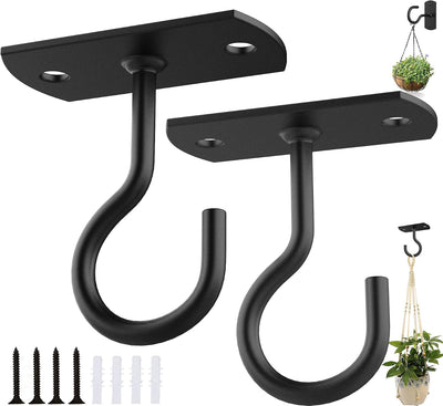 Ganchos techo pared 2.5pulg para plantas luces macetas color negro