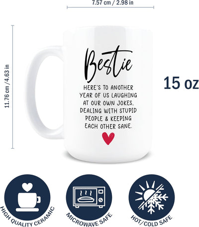 Taza de café de cerámica divertida Hogg para mejores amigos