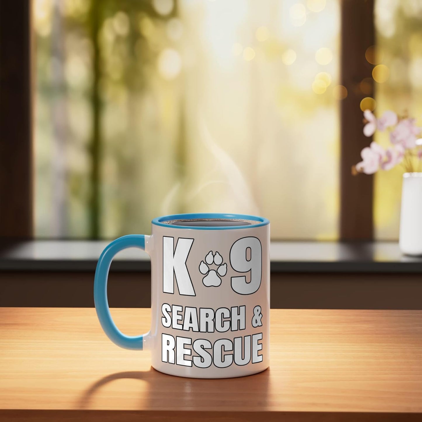 Taza Cerámica SAR K9 Front Print Azul/Blanco