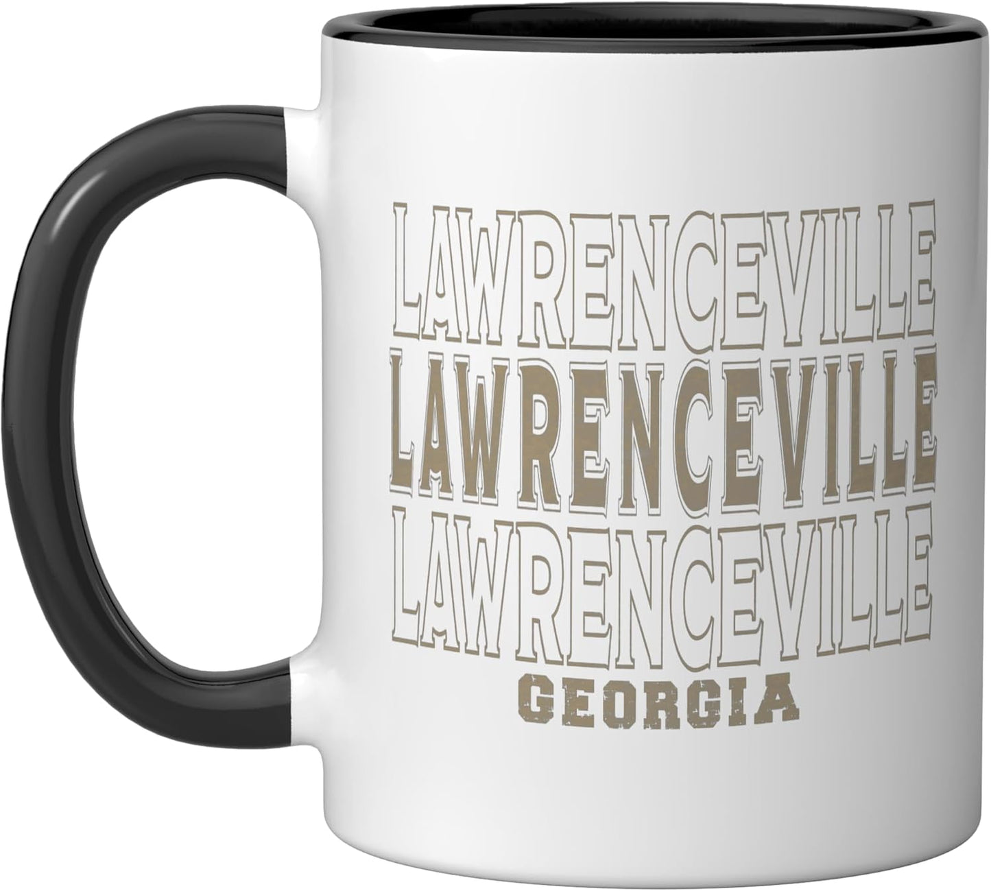 Taza Cerámica Lawrenceville Georgia Negro/Blanco