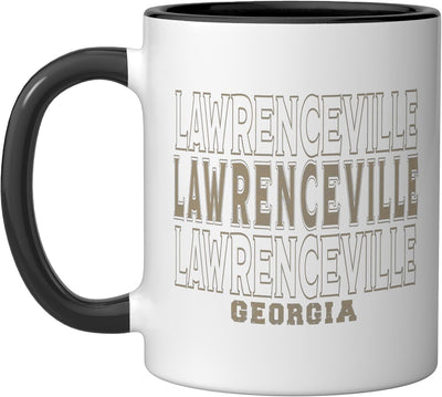 Taza Cerámica Lawrenceville Georgia Negro/Blanco