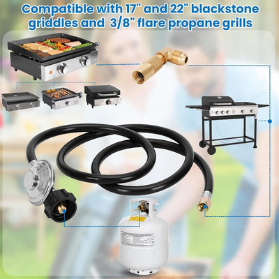 Manguera propano 6.5ft adaptador parrilla Blackstone 17-22pulg