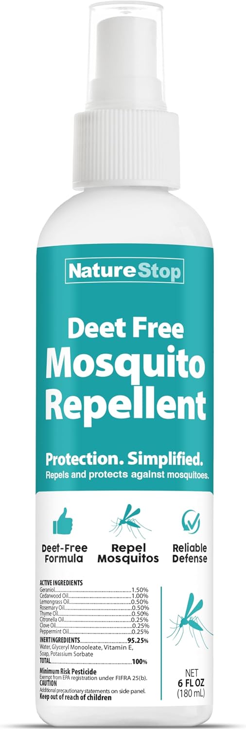 Spray repelente de mosquitos sin DEET 6oz uso exterior