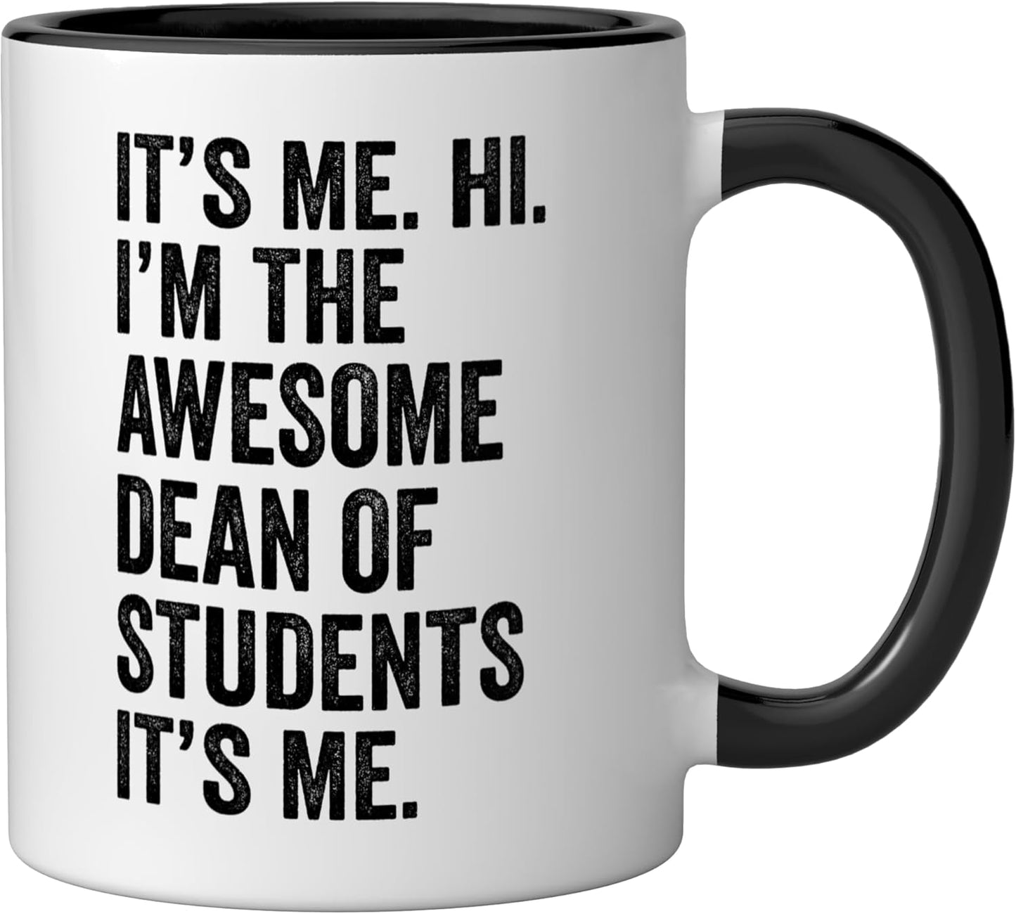 Taza cerámica Dean Of Students negra/blanca