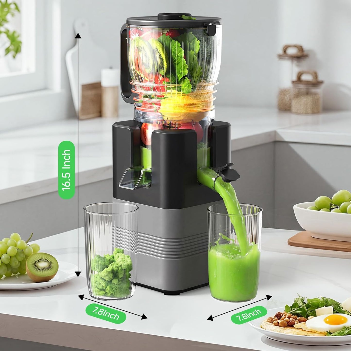 Exprimidor frutas verduras 400W 5.8pulg ancho