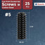 Set 25 Tornillos Acero Carbono Hexagonales Oxidado Negro