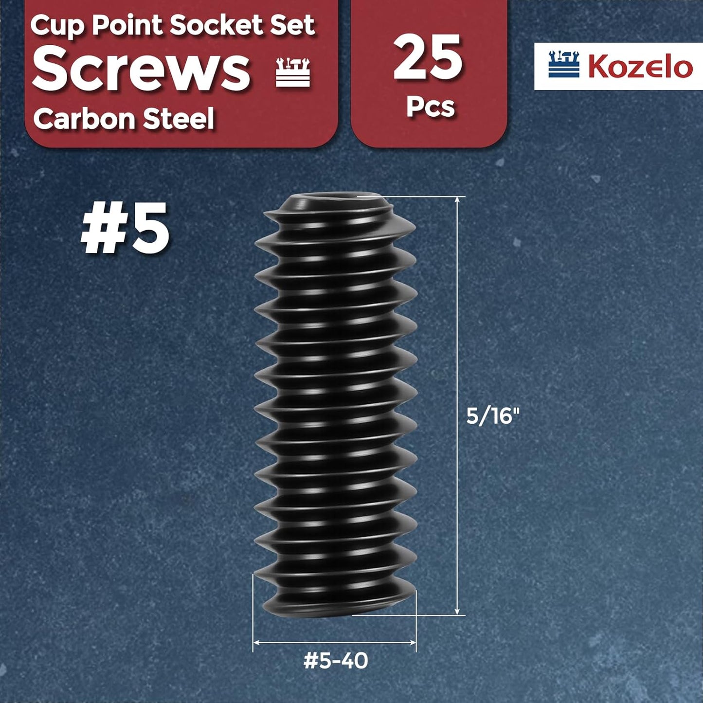 Set 25 Tornillos Acero Carbono Hexagonales Oxidado Negro
