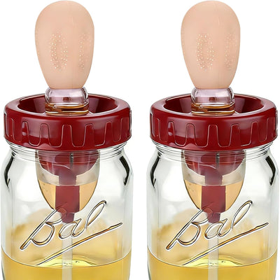 Pulverizador de aceite para tarros Mason dispensador 3 en 1 con cepillo