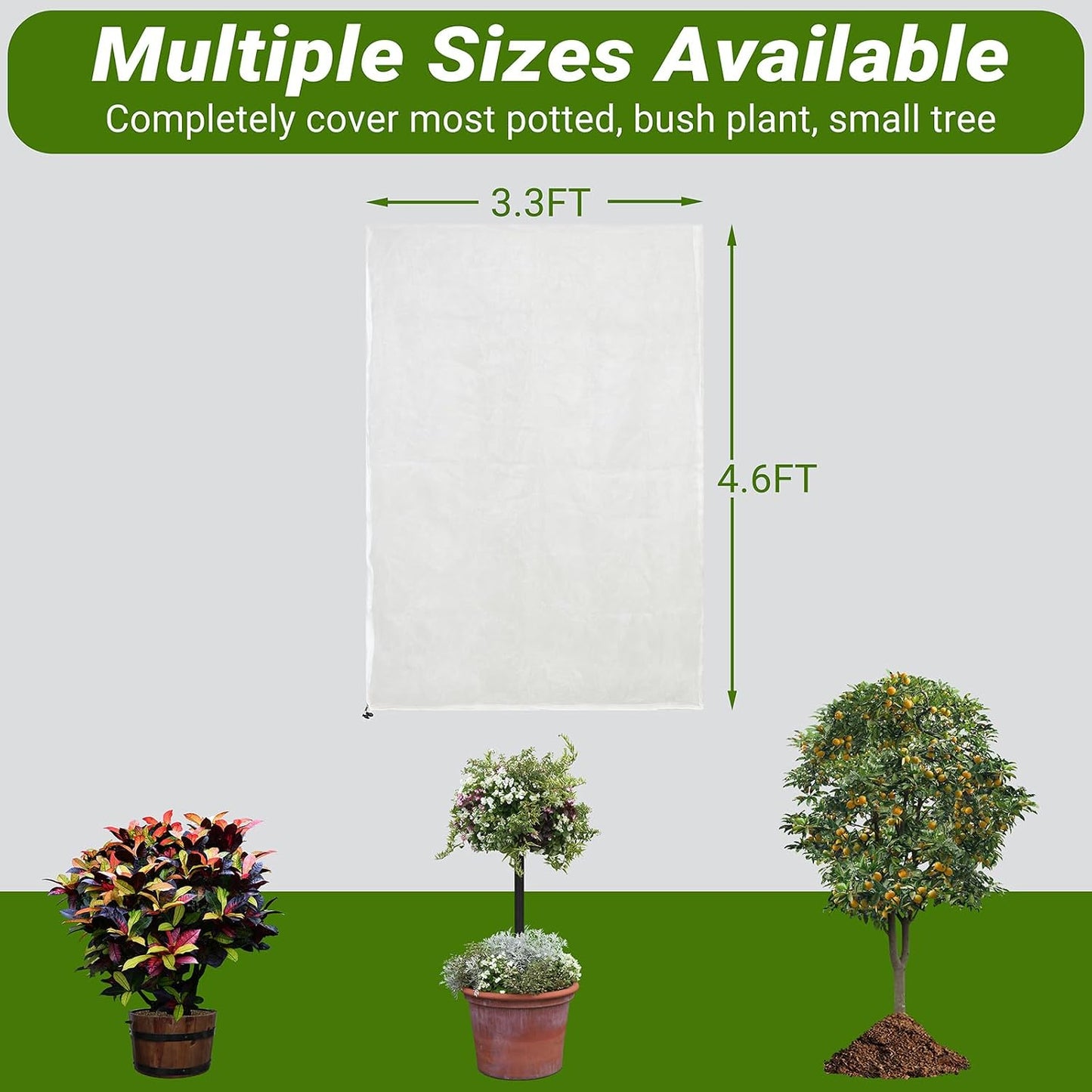 2 Redes para árboles frutales con cremallera 3.3x4.6pies