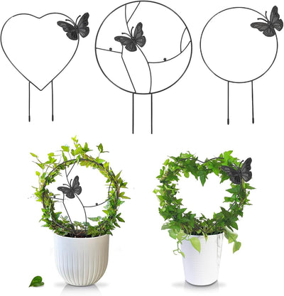 Enrejado circular para plantas trepadoras interior 3 pzas